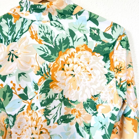 Laura Ashley Floral 1/4 Zip Pullover SPF 50 Long Sleeve Top Golf Tennis Small - Picture 12 of 13